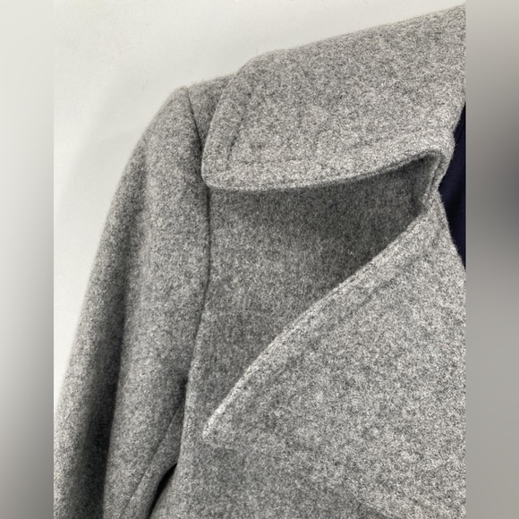 Club Monaco Double Breasted Grey Wool Coat - Picture 3 of 14